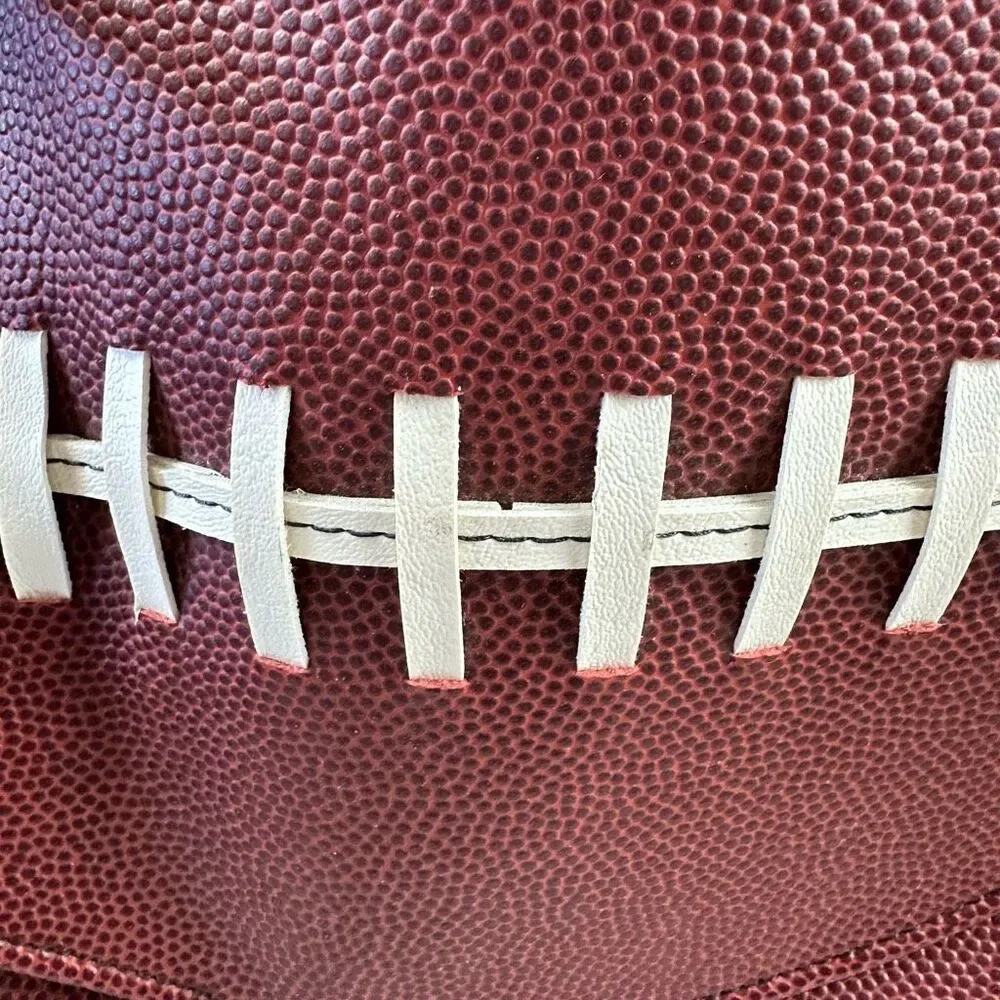 Timi & Leslie Football Stitch Men's Diaper‎ Bag Brown Leather Game Day Sporty